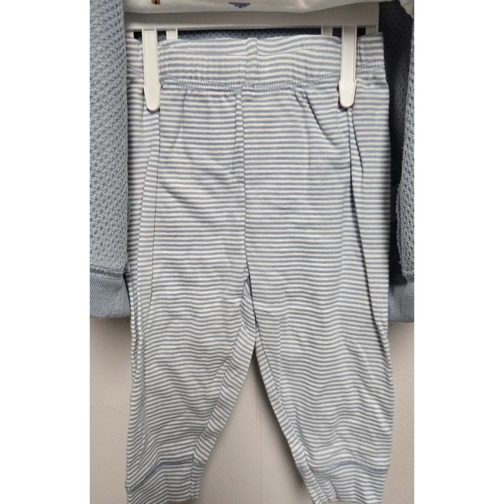 Carters Just One You Baby Boy 3pc Sherpa Hoodie Bodysuit Pants Set Blue 9M NEW